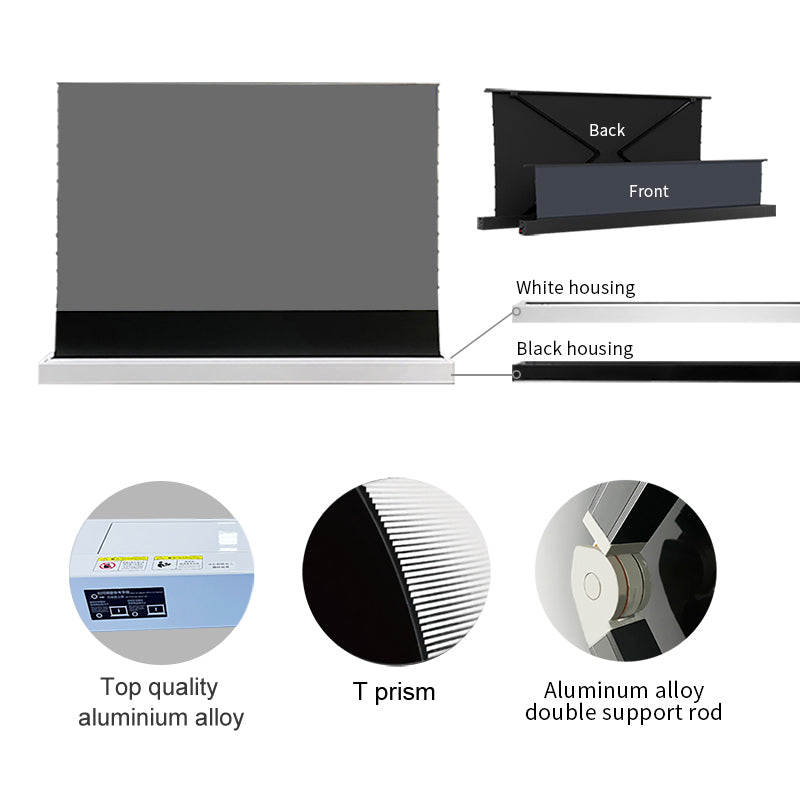 72-150 inch floor rising projector screen.