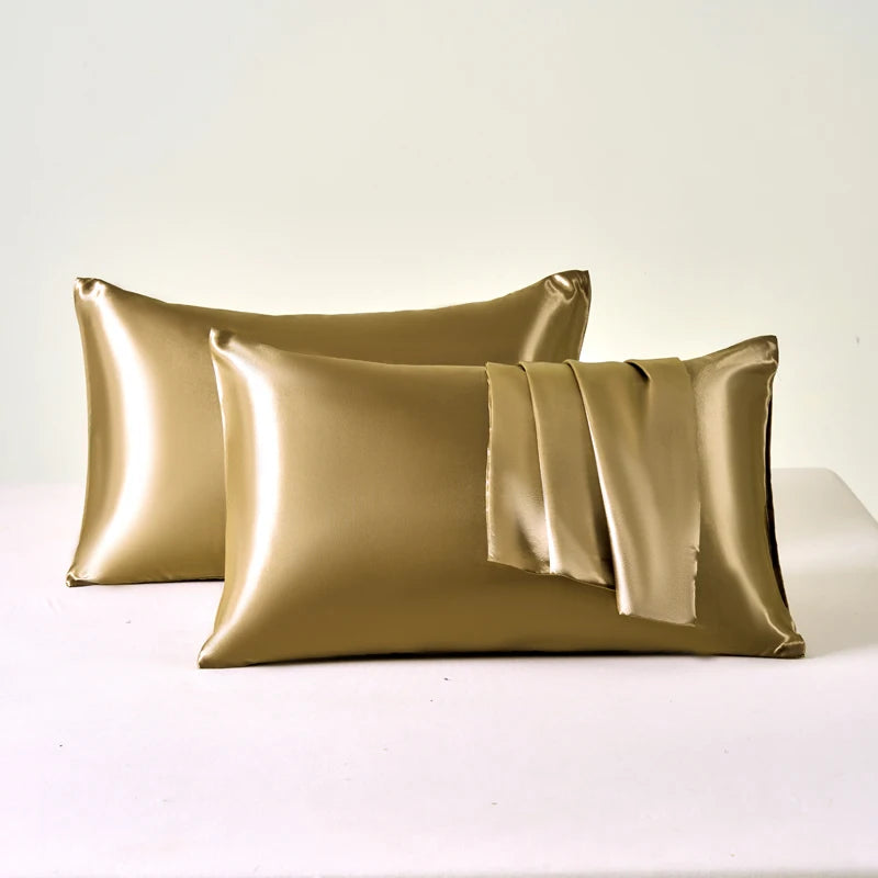 2pcs Satin Pillowcase for smooth Skin and Hair, A good night rest.