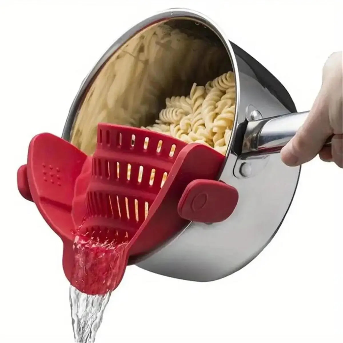 1pc Adjustable Silicone Clip-On Strainer.
