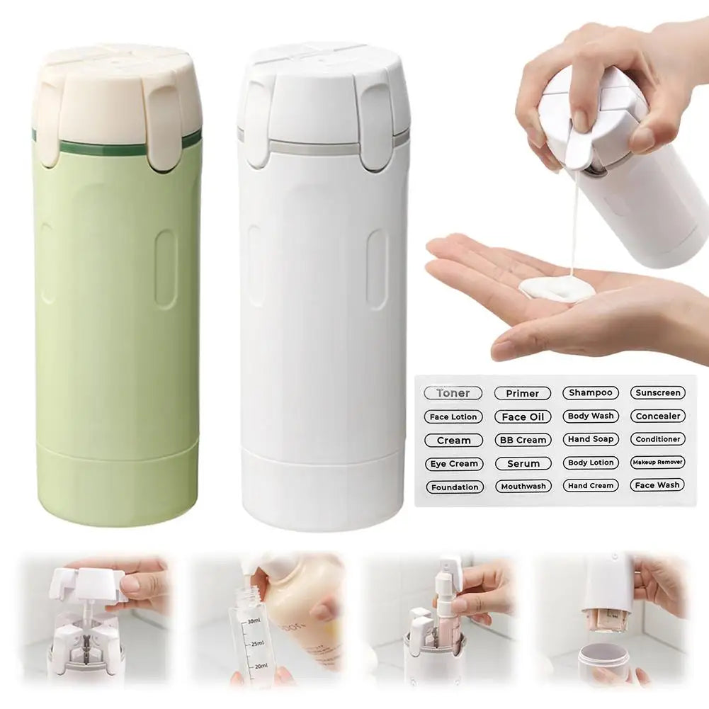 4 In 1 Travel Dispenser Portable Travel Bottles.