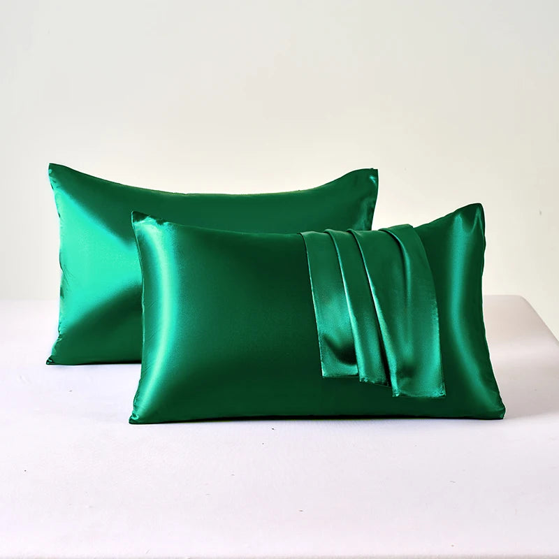 2pcs Satin Pillowcase for smooth Skin and Hair, A good night rest.