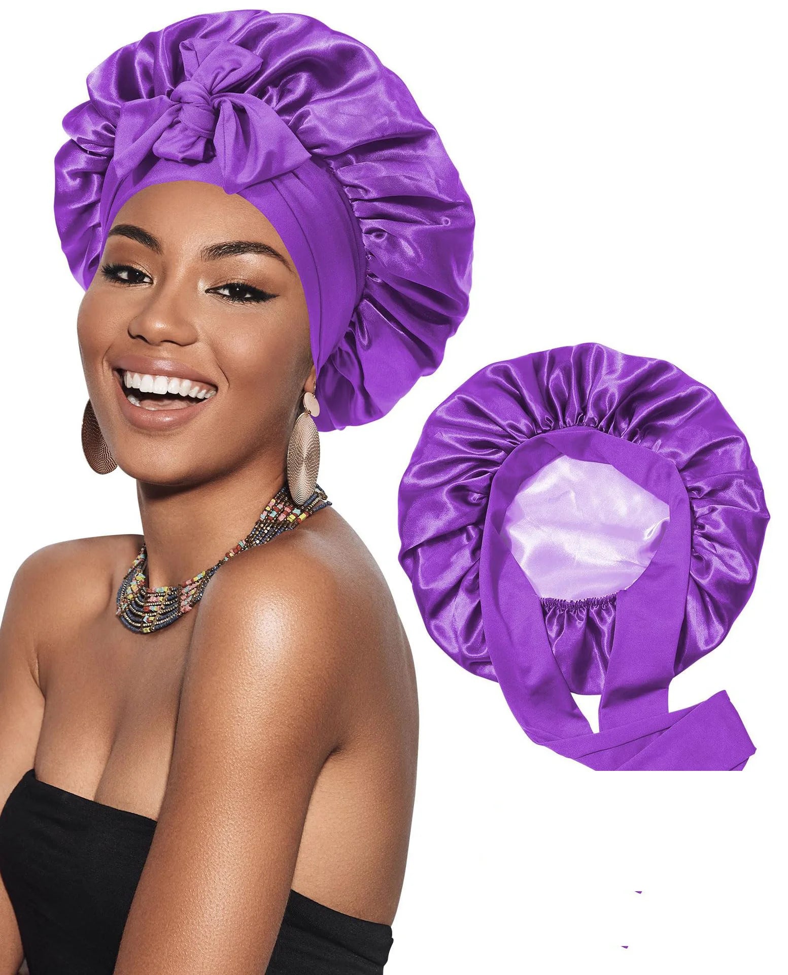 New Satin Double Layer Bonnet.