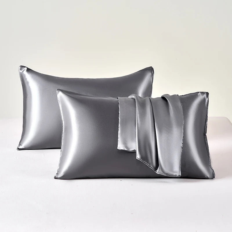 2pcs Satin Pillowcase for smooth Skin and Hair, A good night rest.