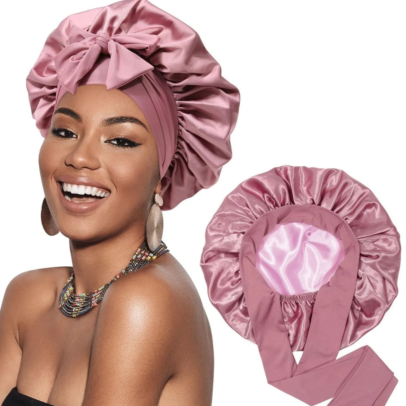 New Satin Double Layer Bonnet.