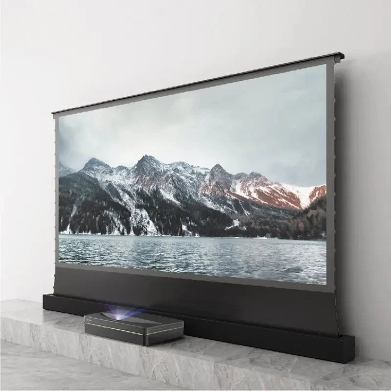 72-150 inch floor rising projector screen.