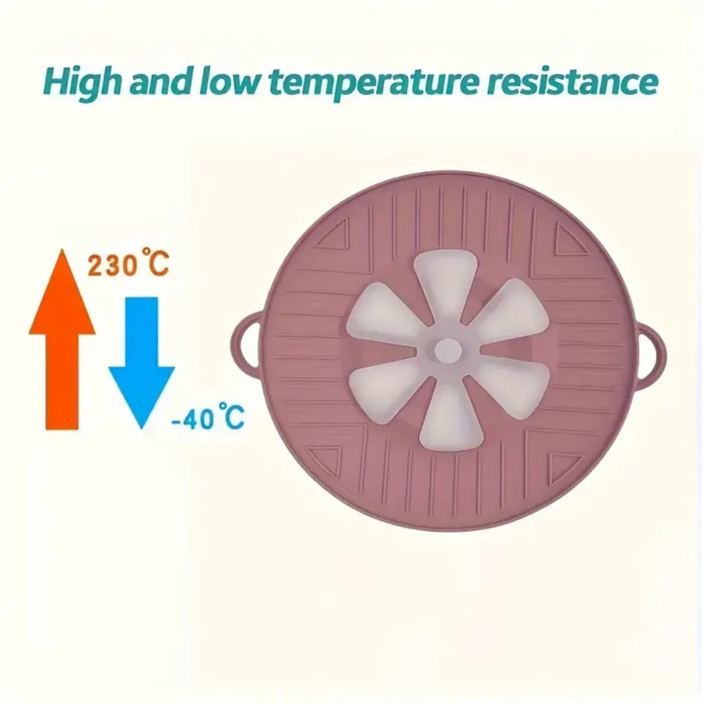 Boiling protection cover - high temperature resistant silicone, microwave splash cover.