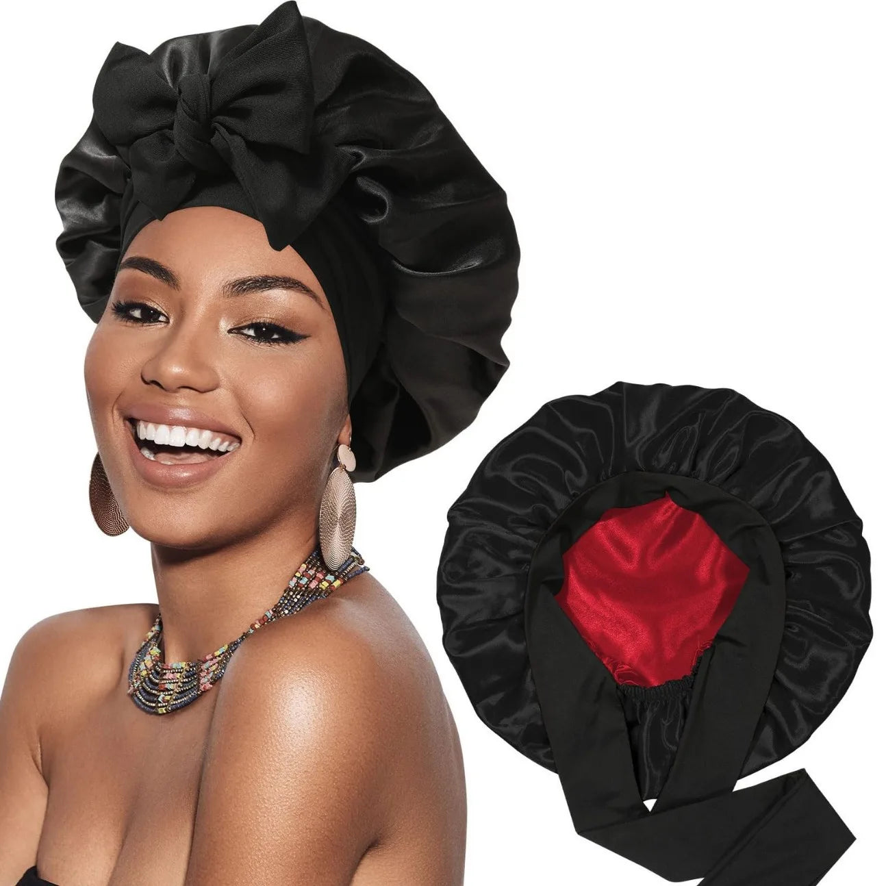 New Satin Double Layer Bonnet.