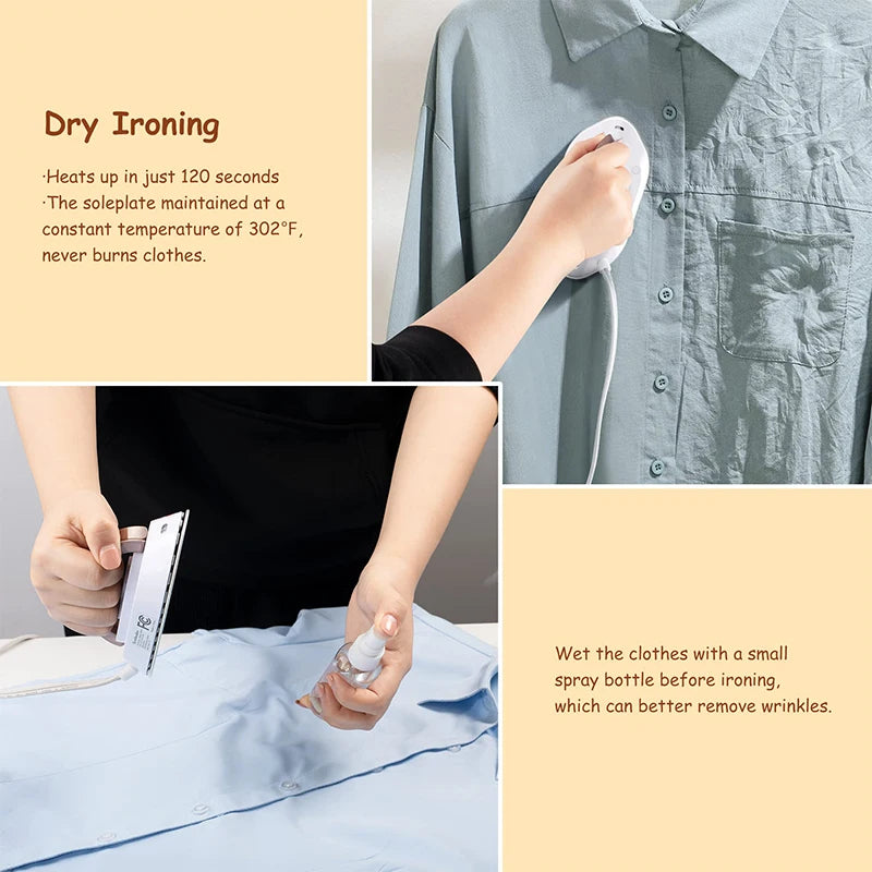 Portable Electric Iron Dual-voltage Non-steam Travel Dry Iron