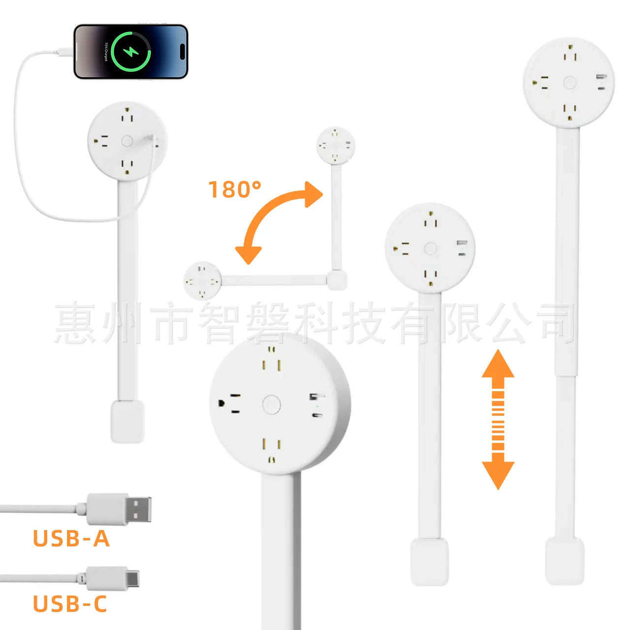 Rotatable, Adjustable Electrical Wall Plug.