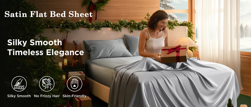 2pcs Satin Pillowcase for smooth Skin and Hair, A good night rest.