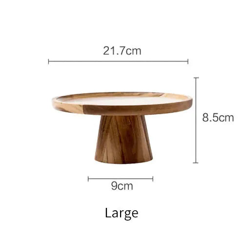 High Stand Wooden Cake Plate.