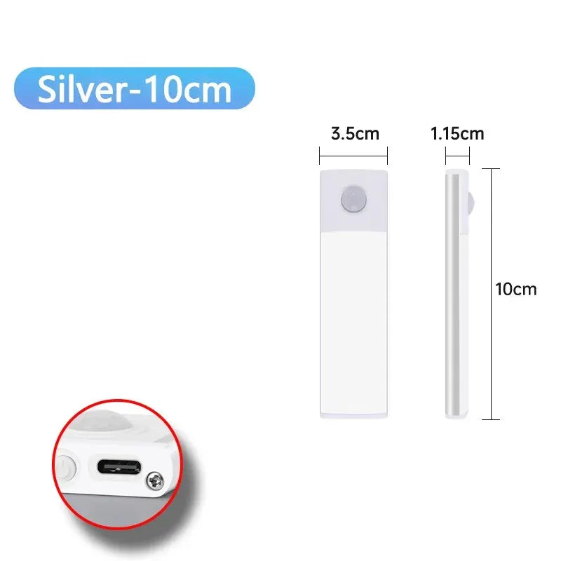 Rechargeable Motion Sensor, Led Lamp for Kitchen Wardrobe Cabinet Lighting.