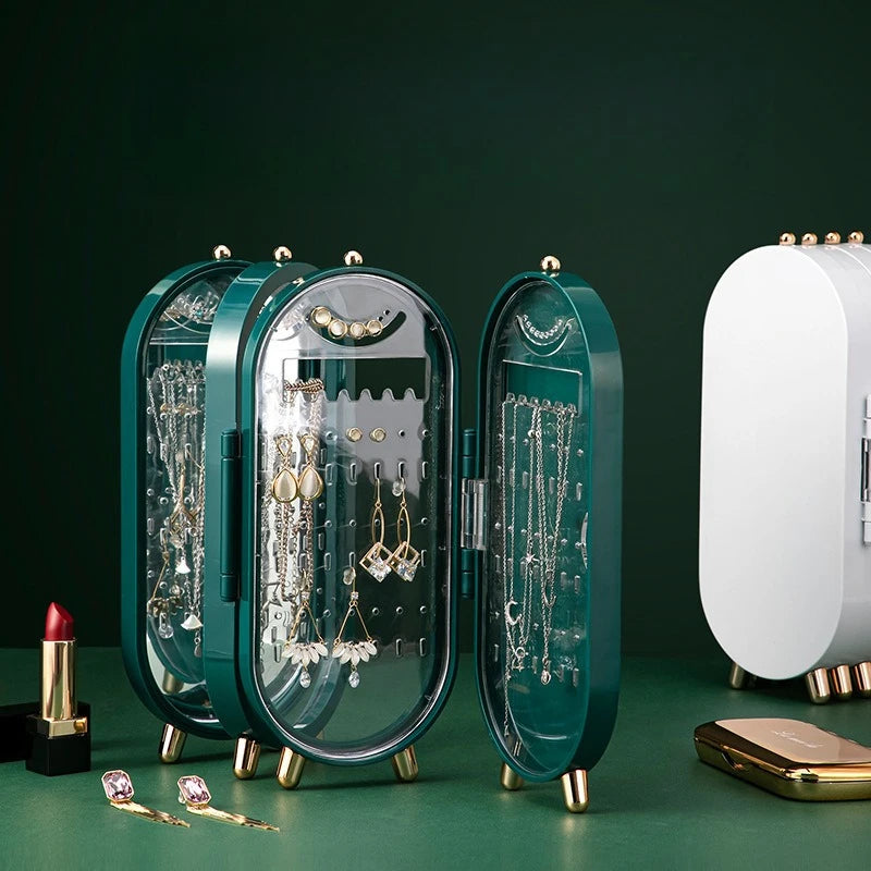 Foldable Mirror Jewelry Storage Box.