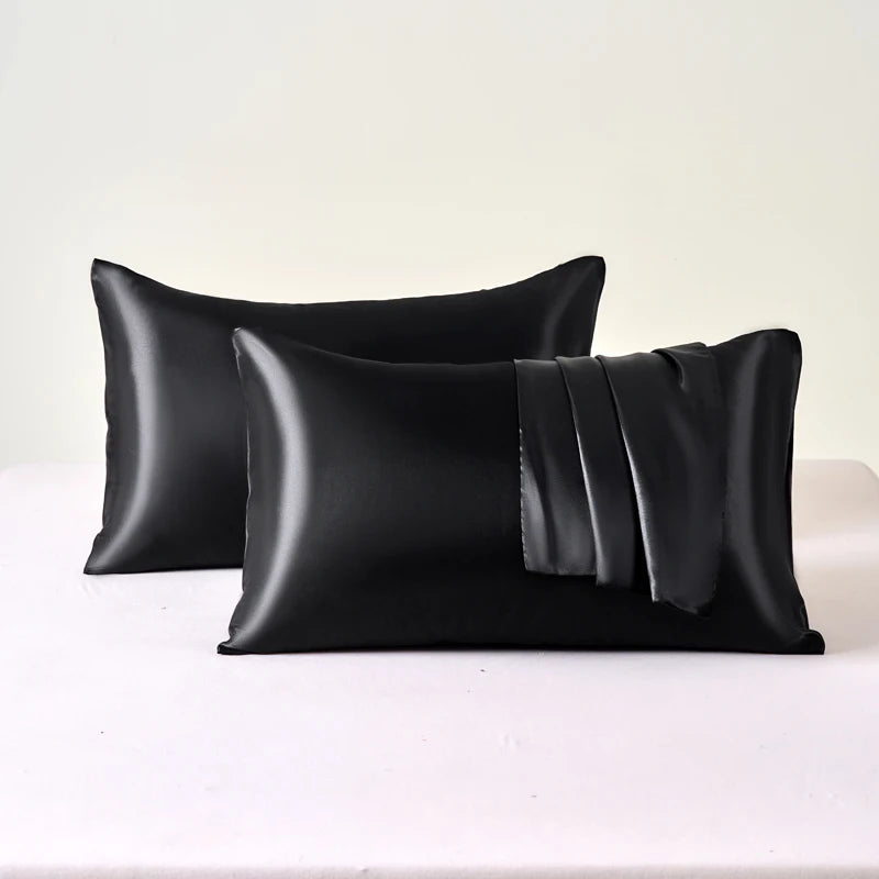2pcs Satin Pillowcase for smooth Skin and Hair, A good night rest.