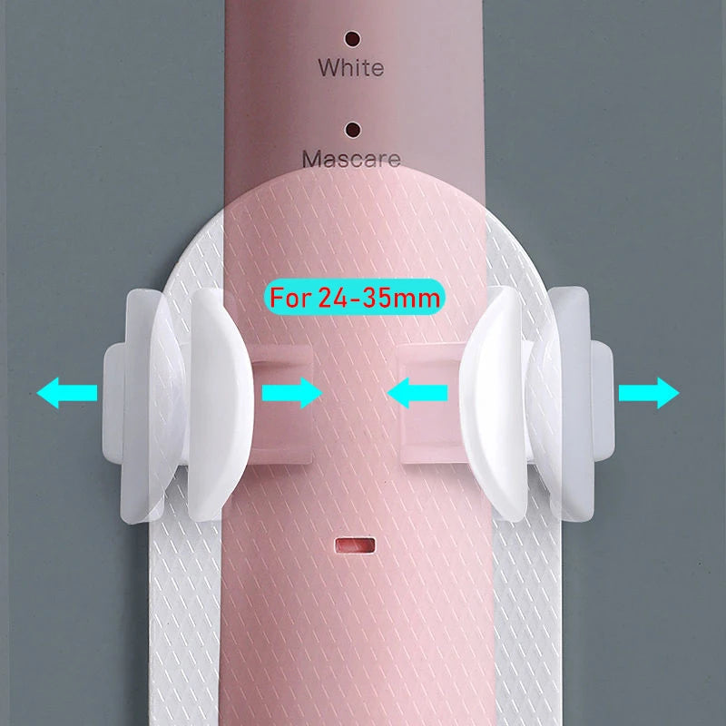 Adjustable Toothbrush Holder, Electric Toothbrush Base Silicone Non-slip, Wall Mount Brush Body Rack.