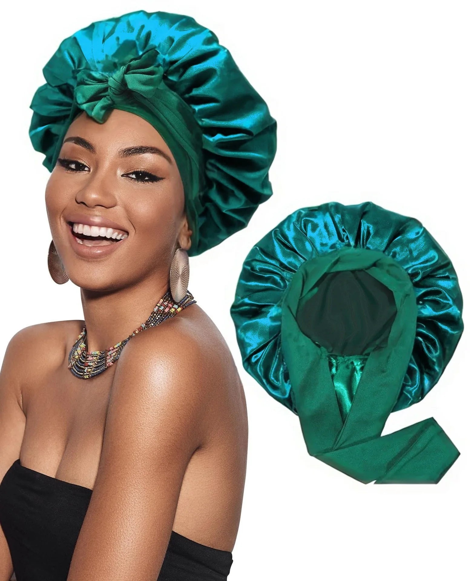 New Satin Double Layer Bonnet.