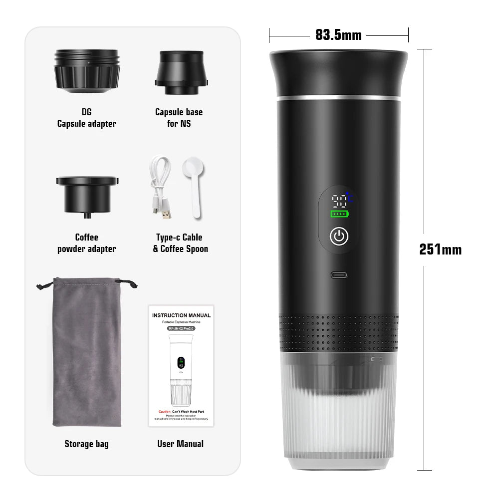 Electric Portable Espresso Coffee Machine.
