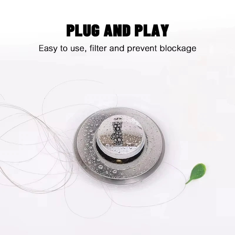 Sink Strainer, Stainless Steel Filter Bouncing Core.