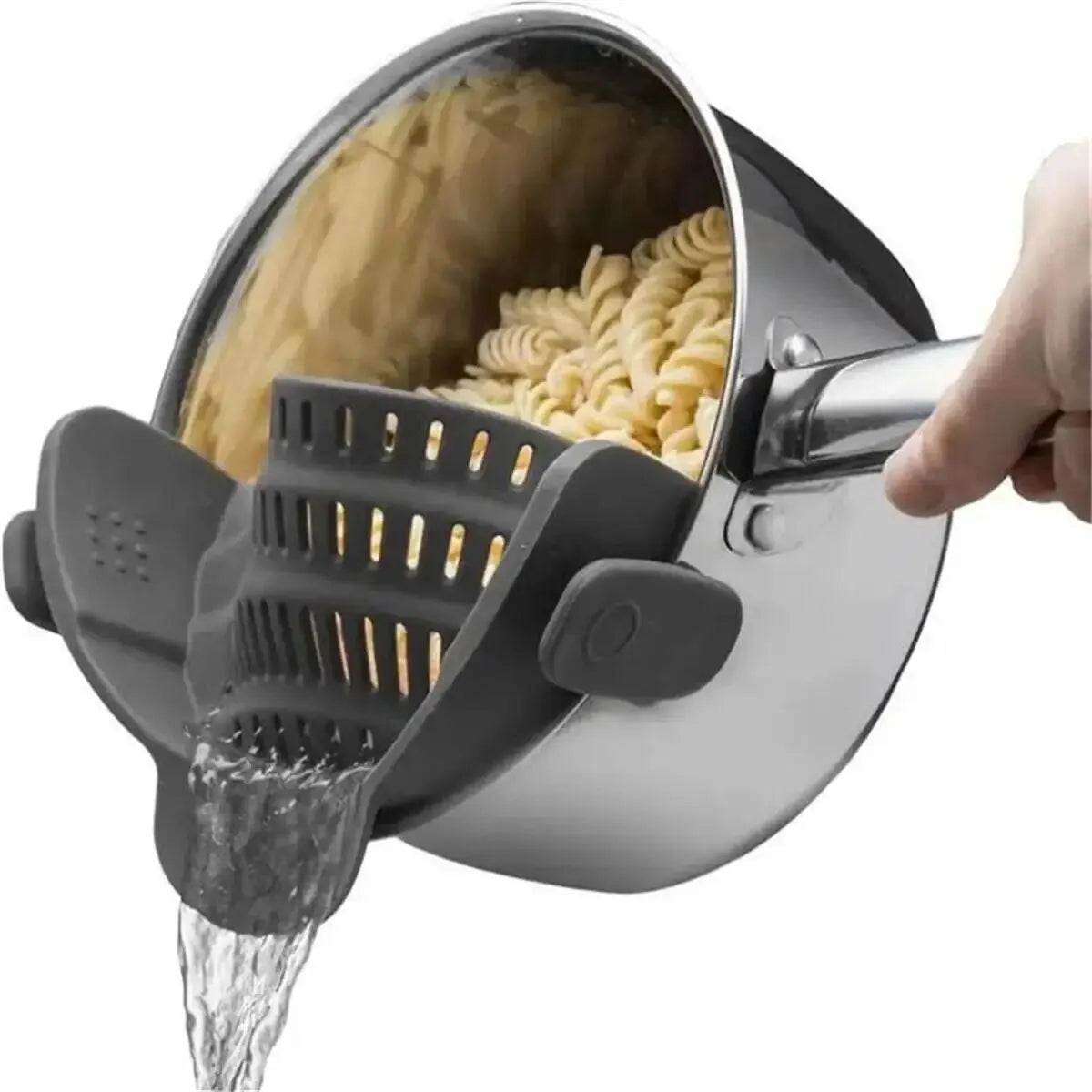 1pc Adjustable Silicone Clip-On Strainer.