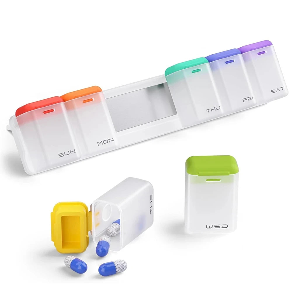 Magnetic Removable weekly organizer Pill Box
