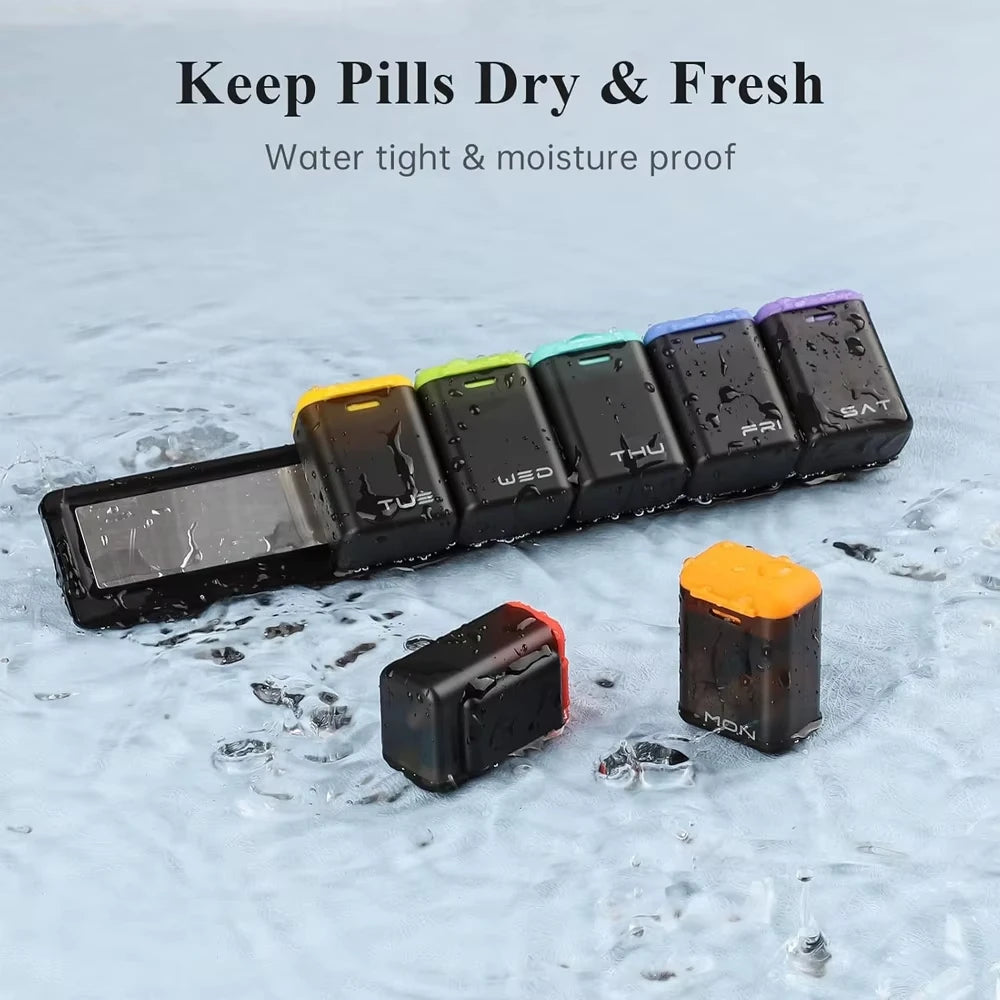 Magnetic Removable weekly organizer Pill Box