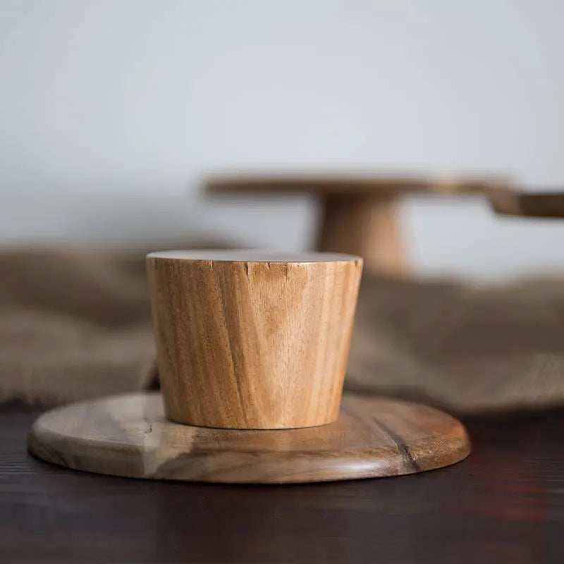 High Stand Wooden Cake Plate.