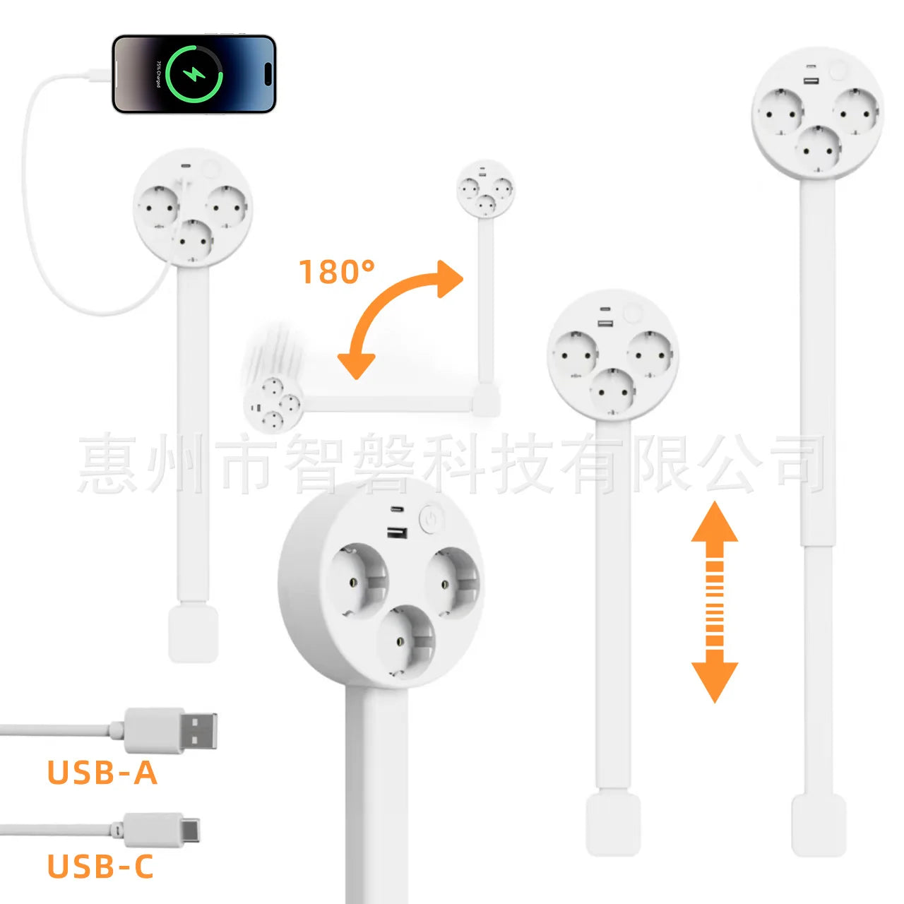 Rotatable, Adjustable Electrical Wall Plug.