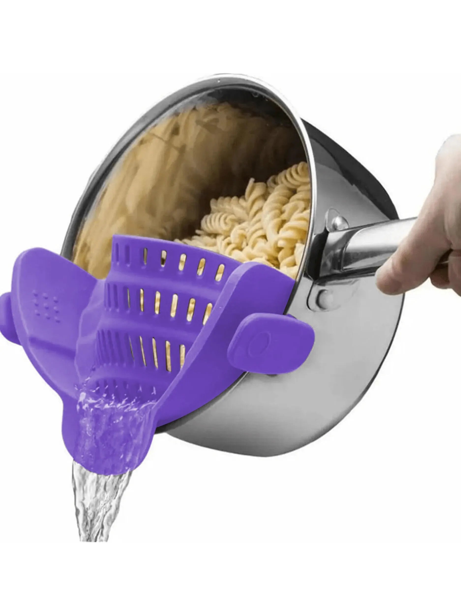 1pc Adjustable Silicone Clip-On Strainer.