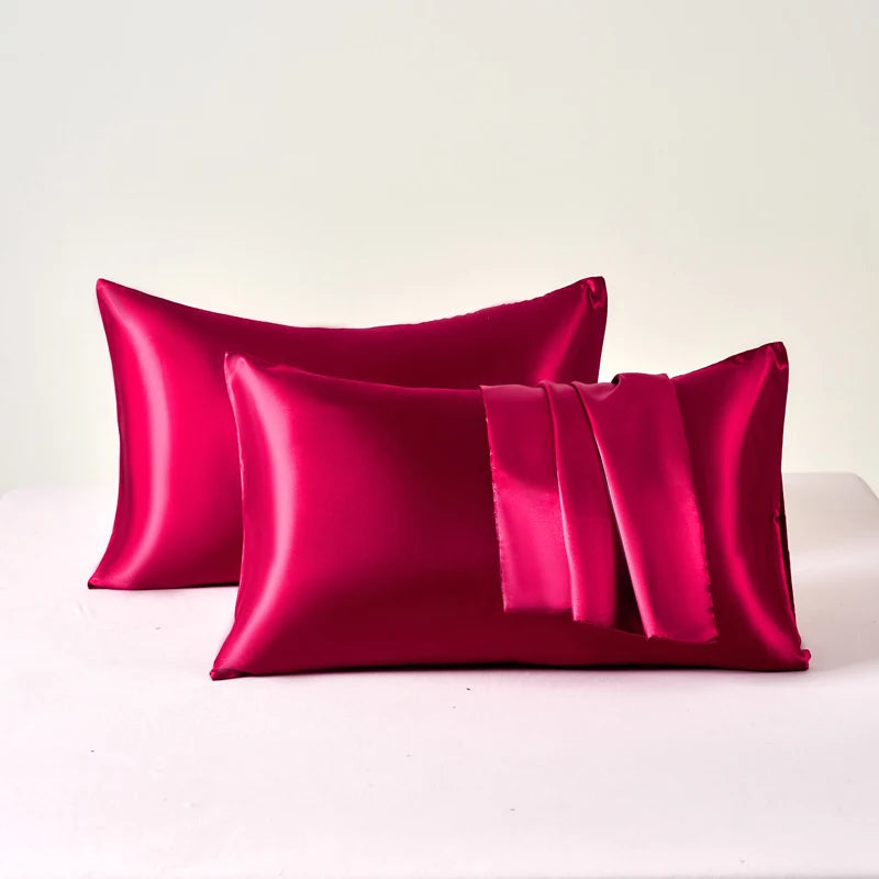2pcs Satin Pillowcase for smooth Skin and Hair, A good night rest.