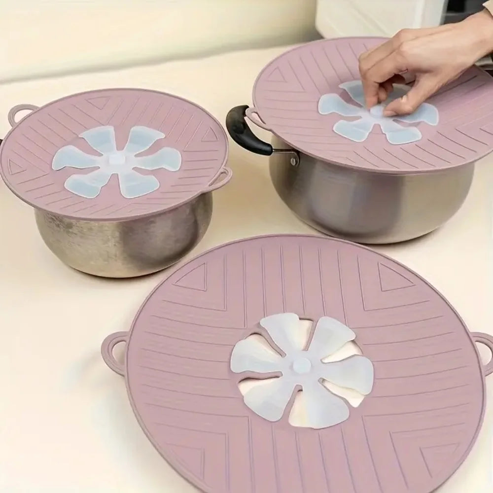 Boiling protection cover - high temperature resistant silicone, microwave splash cover.