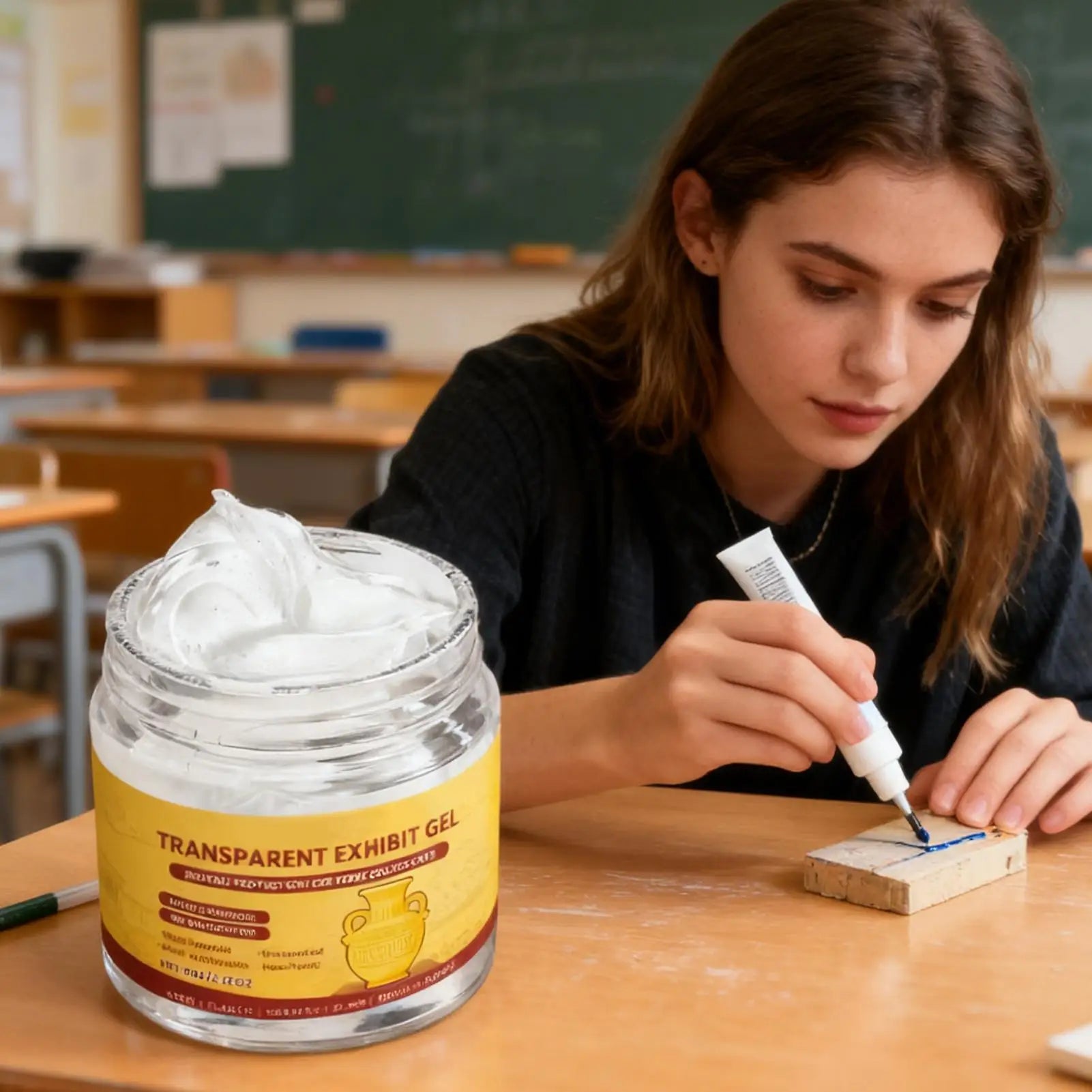 Clear Removable Adhesive Glue Museum Wax for Antiques Glass and household items.
