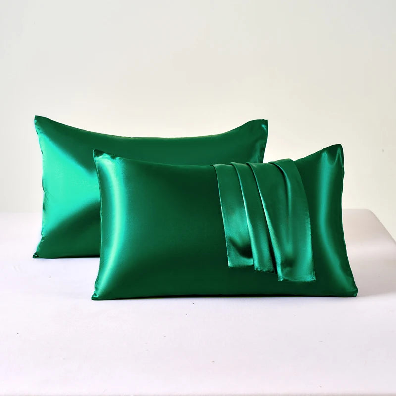 2pcs Satin Pillowcase for smooth Skin and Hair, A good night rest.