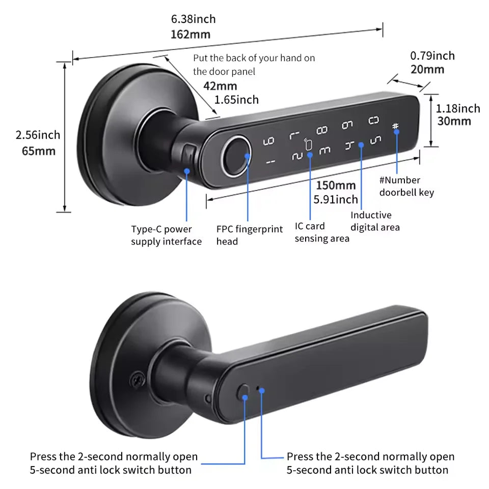 Bluetooth Smart Fingerprint door lock.