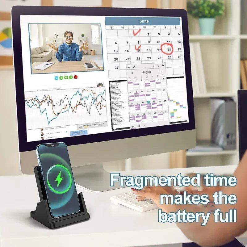 Wireless Stand Desktop Ultra-thin Mobile Phone charger pad.