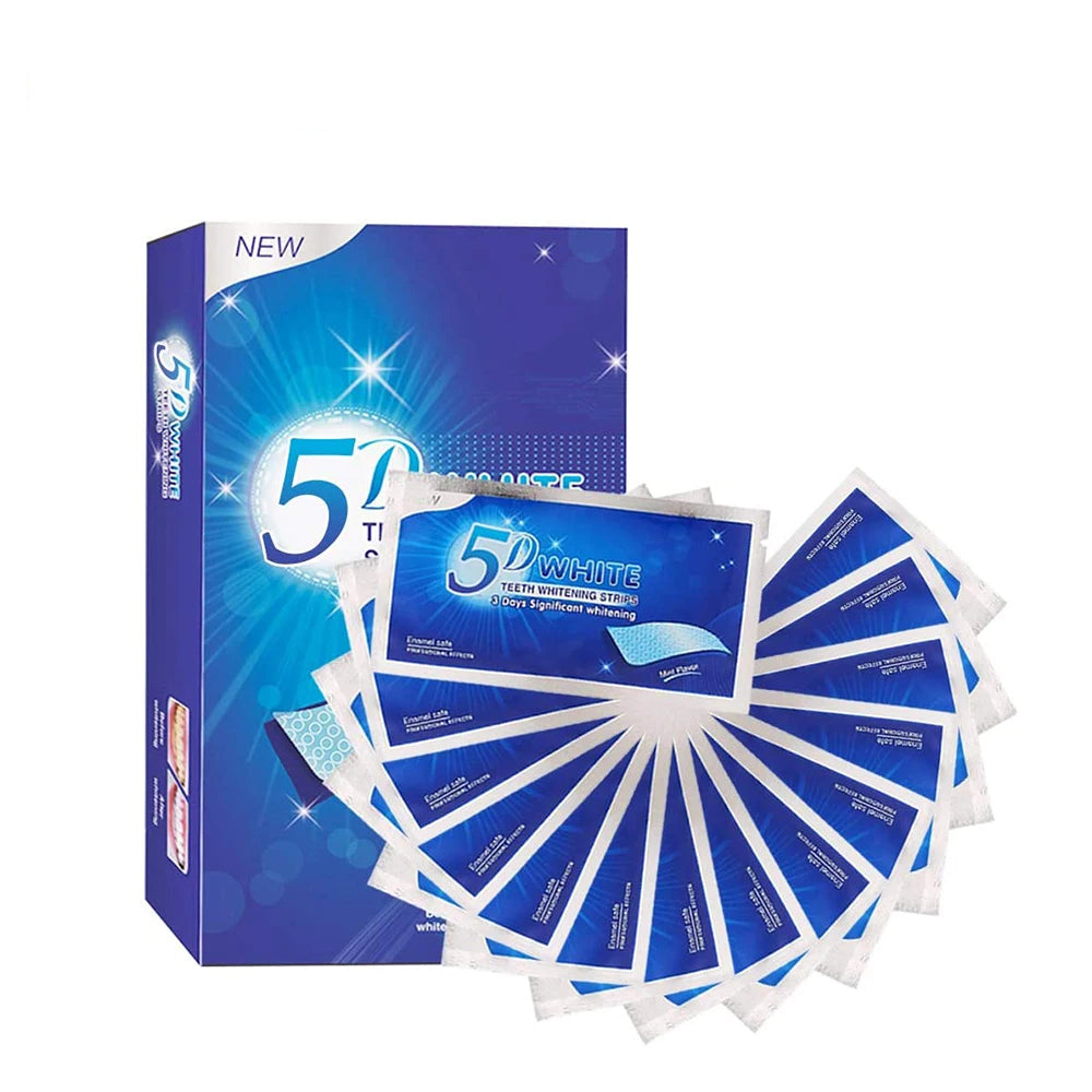 5D Teeth Whitening Strip 7/14/21/28 Pair.