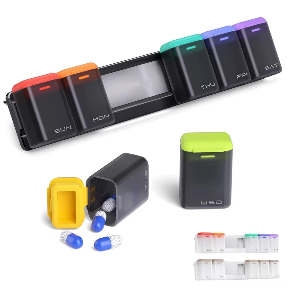 Magnetic Removable weekly organizer Pill Box
