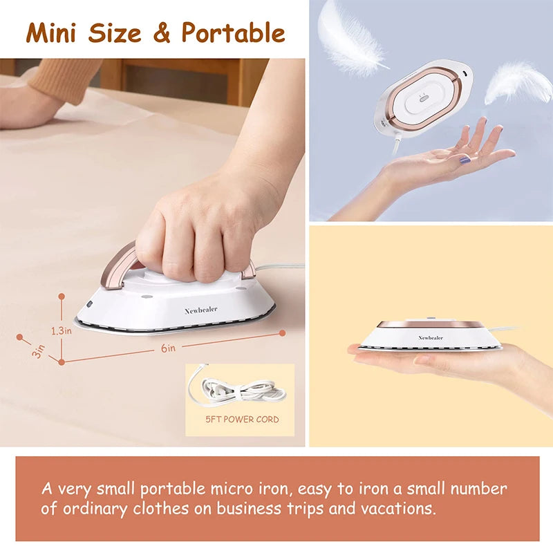 Portable Electric Iron Dual-voltage Non-steam Travel Dry Iron