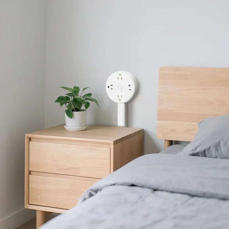 Rotatable, Adjustable Electrical Wall Plug.