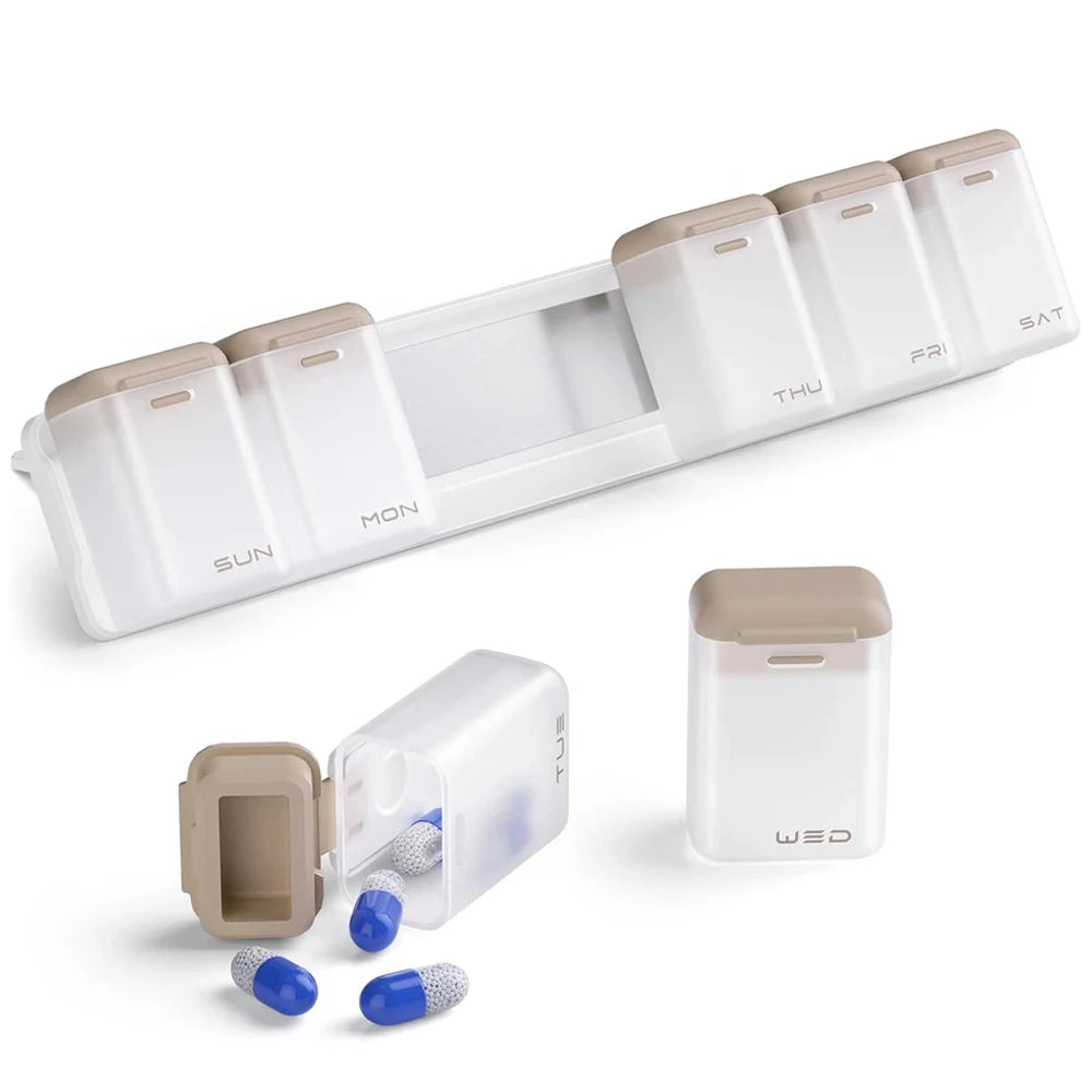 Magnetic Removable weekly organizer Pill Box