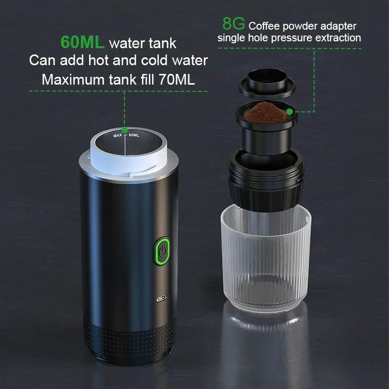 Electric Portable Espresso Coffee Machine.