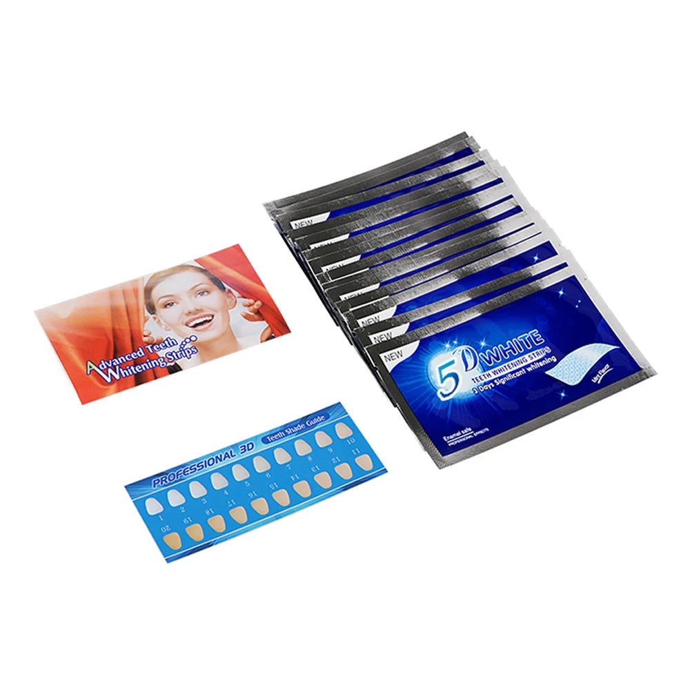 5D Teeth Whitening Strip 7/14/21/28 Pair.