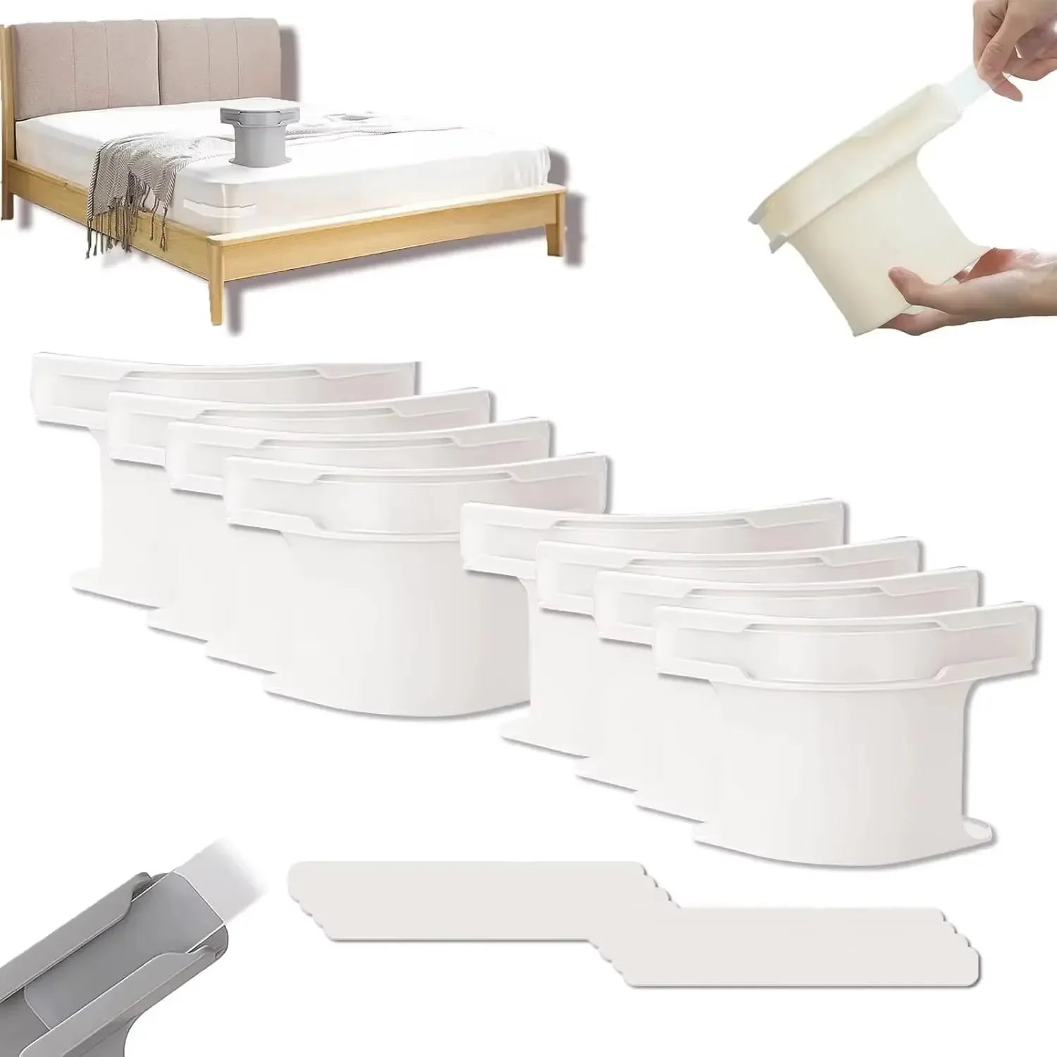 8/4Pcs Heavy Duty Bedsheet Corner Tightener Clips.