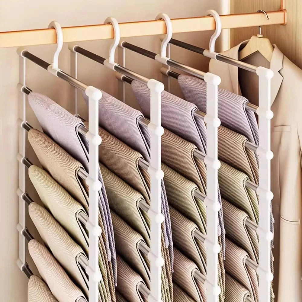 Multi-Layer Pants Hanger for Space Saving,