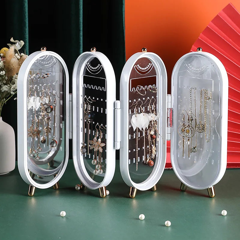 Foldable Mirror Jewelry Storage Box.