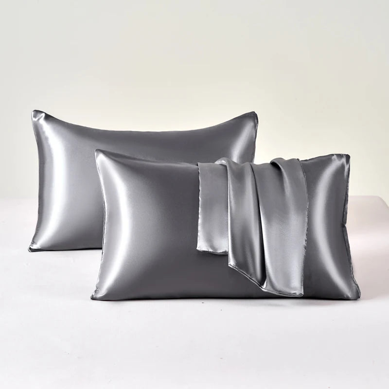 2pcs Satin Pillowcase for smooth Skin and Hair, A good night rest.