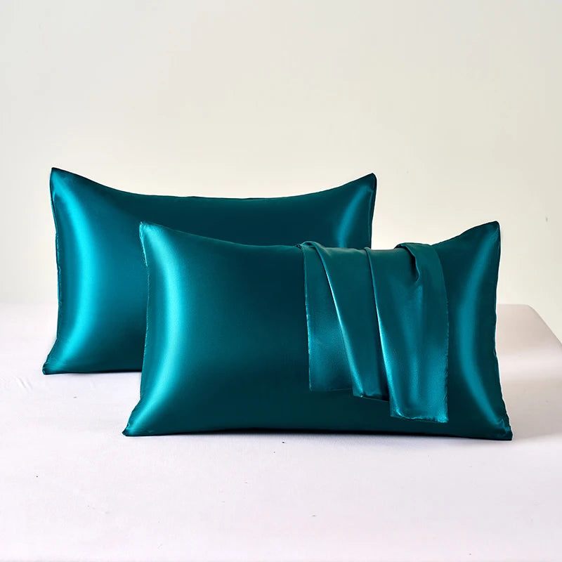 2pcs Satin Pillowcase for smooth Skin and Hair, A good night rest.