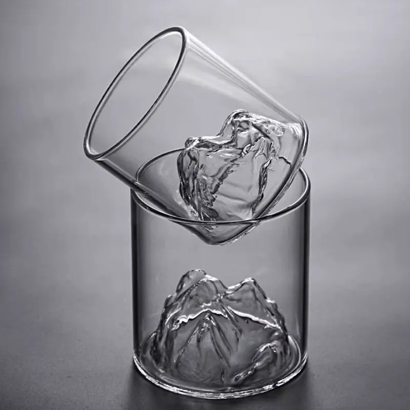 2pcs Iceberg Shaped Glass Cup.