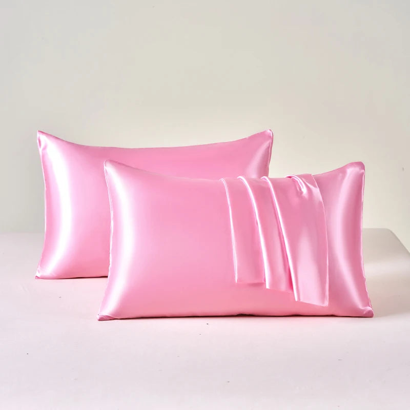 2pcs Satin Pillowcase for smooth Skin and Hair, A good night rest.