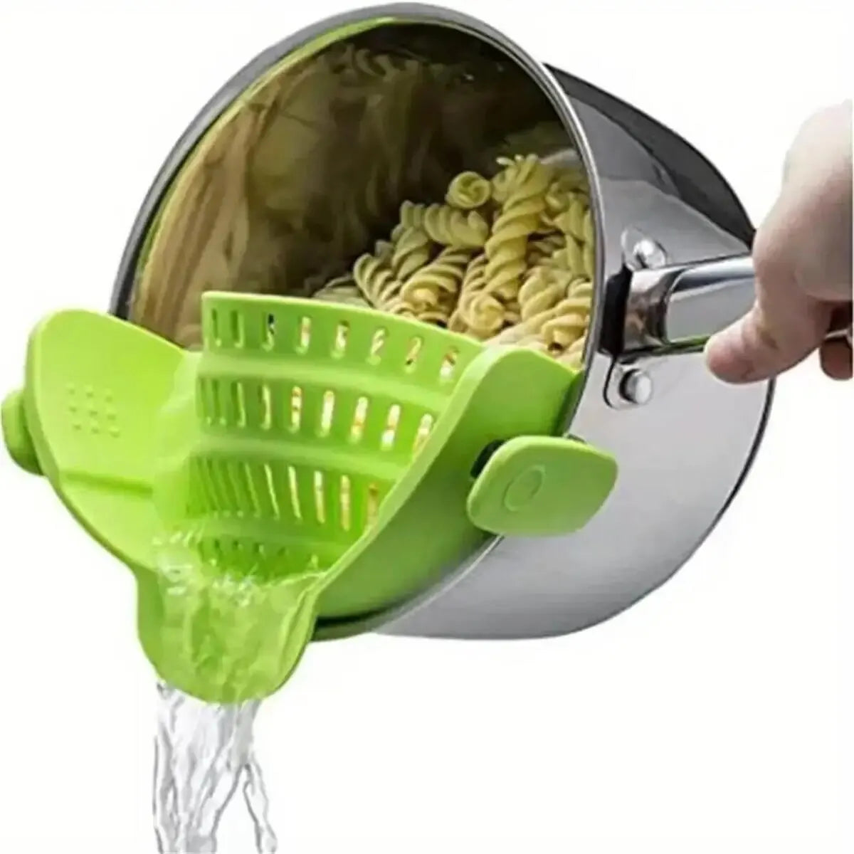 1pc Adjustable Silicone Clip-On Strainer.