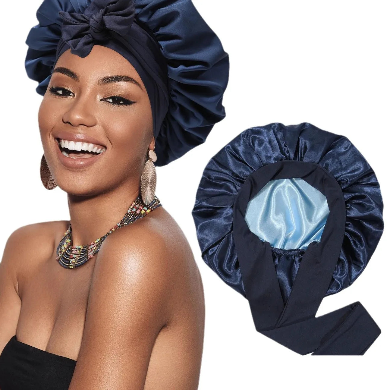 New Satin Double Layer Bonnet.